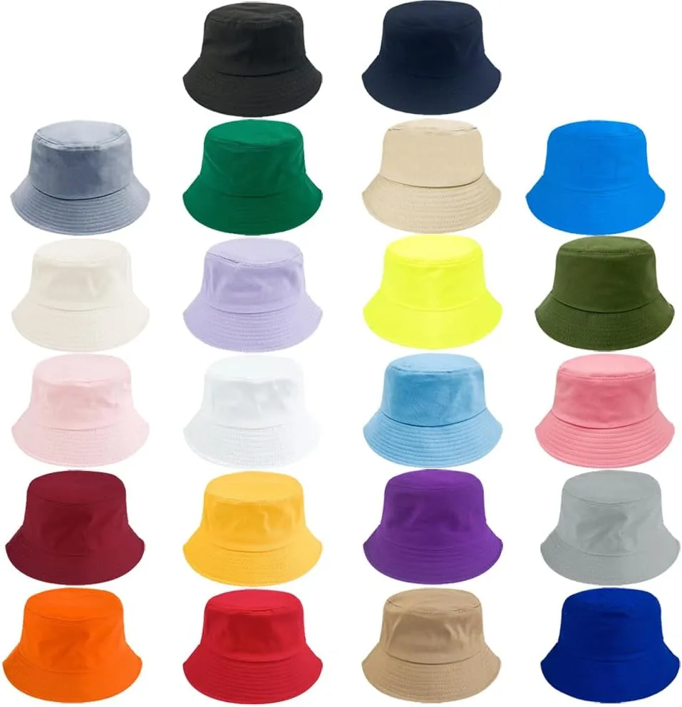 10PC Custom Embroidery Bucket Hat with Your Text/Logo,Personalized Foldable Sun Hat,Fisherman Fishing Cap for Men Women