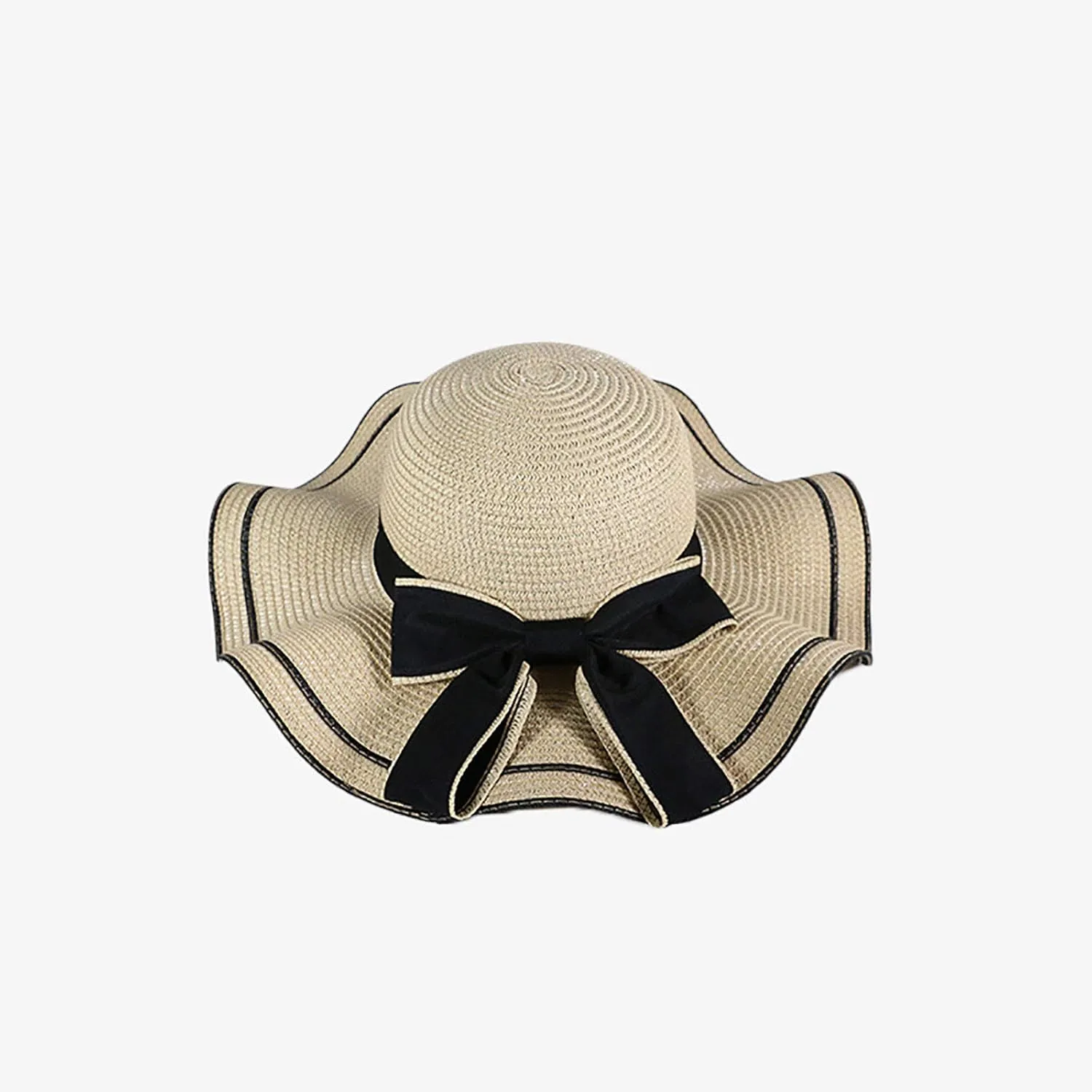2024 Straw Hat Womens Summer Wide Brim Beach Hats UV Protection UPF 50  Travel Folding Cap Bow Fashion Sun Caps for Women