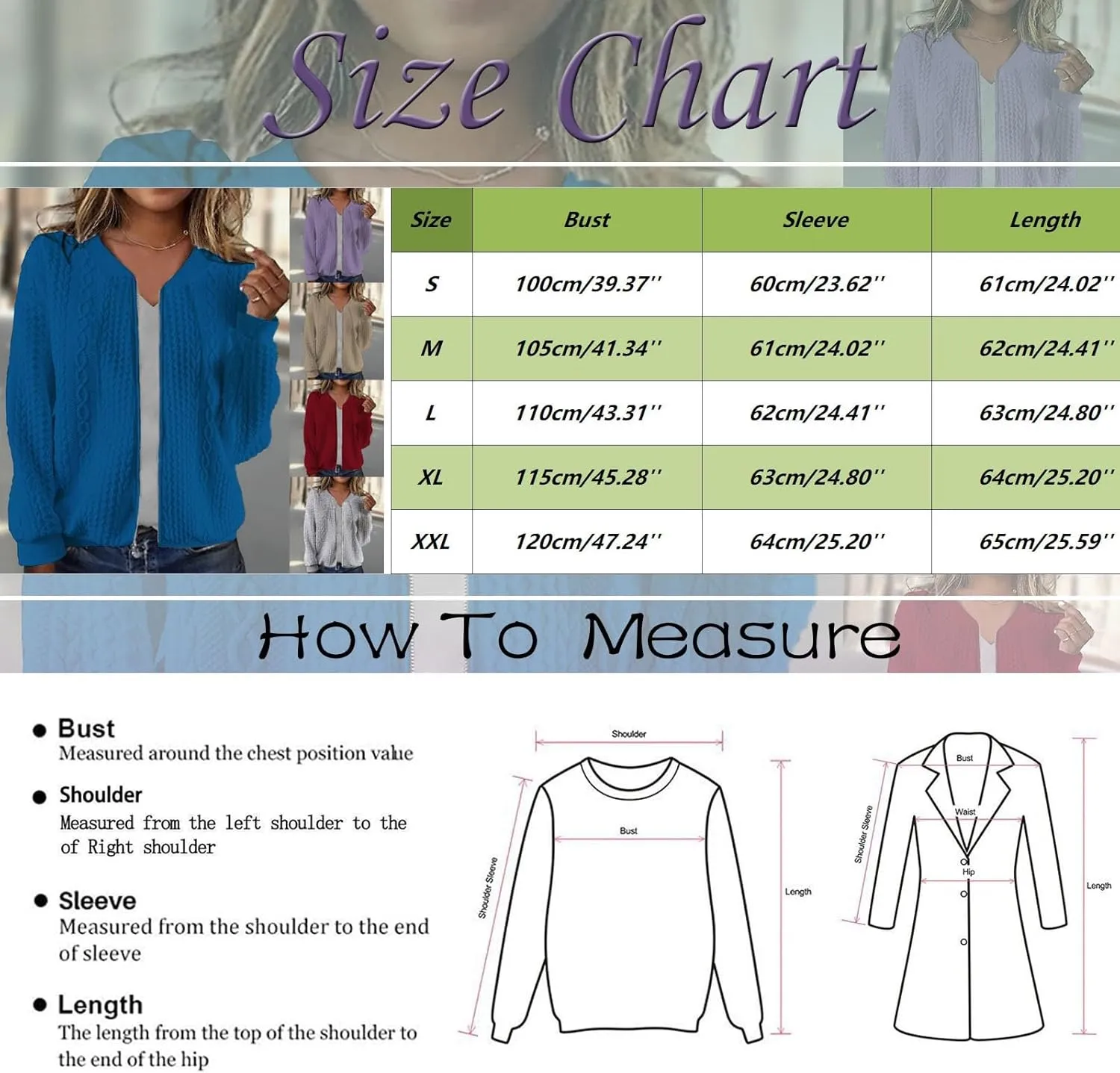 2024 Womens Short Winter Coats Dressy Casual Full Zip Up Petite Jackets Trendy Fashion Jacquard Sweater Cardigan Plus Size