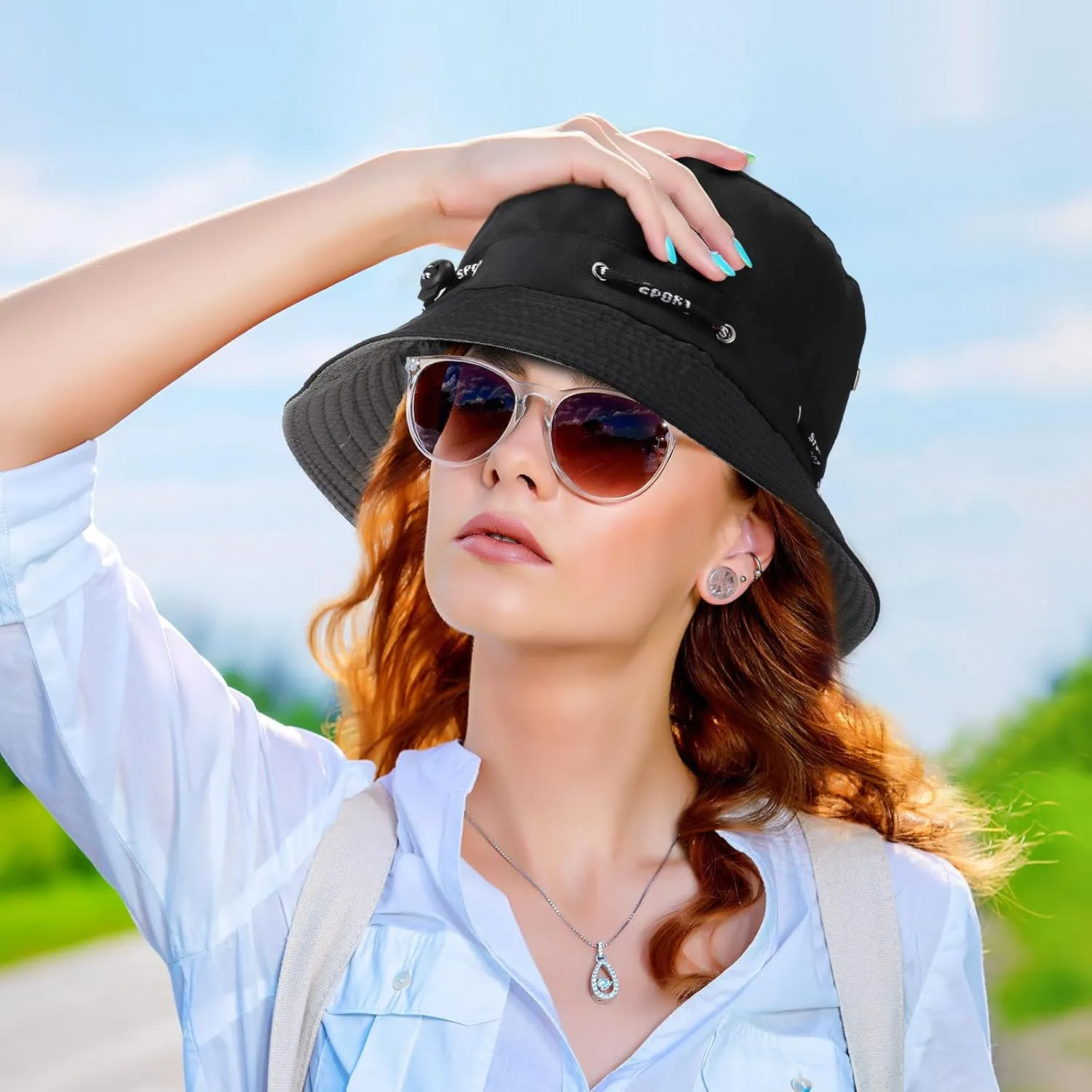 48 Pcs Bucket Hat Bulk for Women Men Fisherman Adjustable Summer Hat UV Protection for Outdoor Fishing Hiking Beach