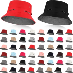 48 Pcs Bucket Hat Bulk for Women Men Fisherman Adjustable Summer Hat UV Protection for Outdoor Fishing Hiking Beach
