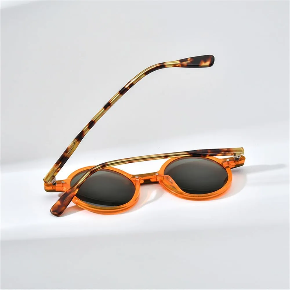 Acetate Polarized Sunglasses Men Retro Vintage Round Sun Glasses for Women Shades