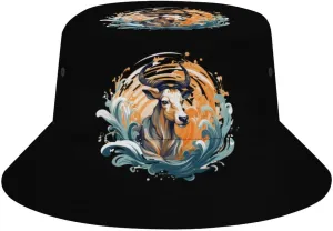 Animal African Antelope Unisex Sun Hat Foldable Bucket Hat Fashion Fishing Hat Summer Beach Hat Brim Hat