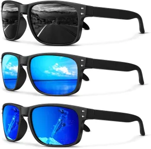 ANYLUV Mens Sunglasses Polarized, Retro Sunglasses for Men Women Square Style UV400 Protection for Driving