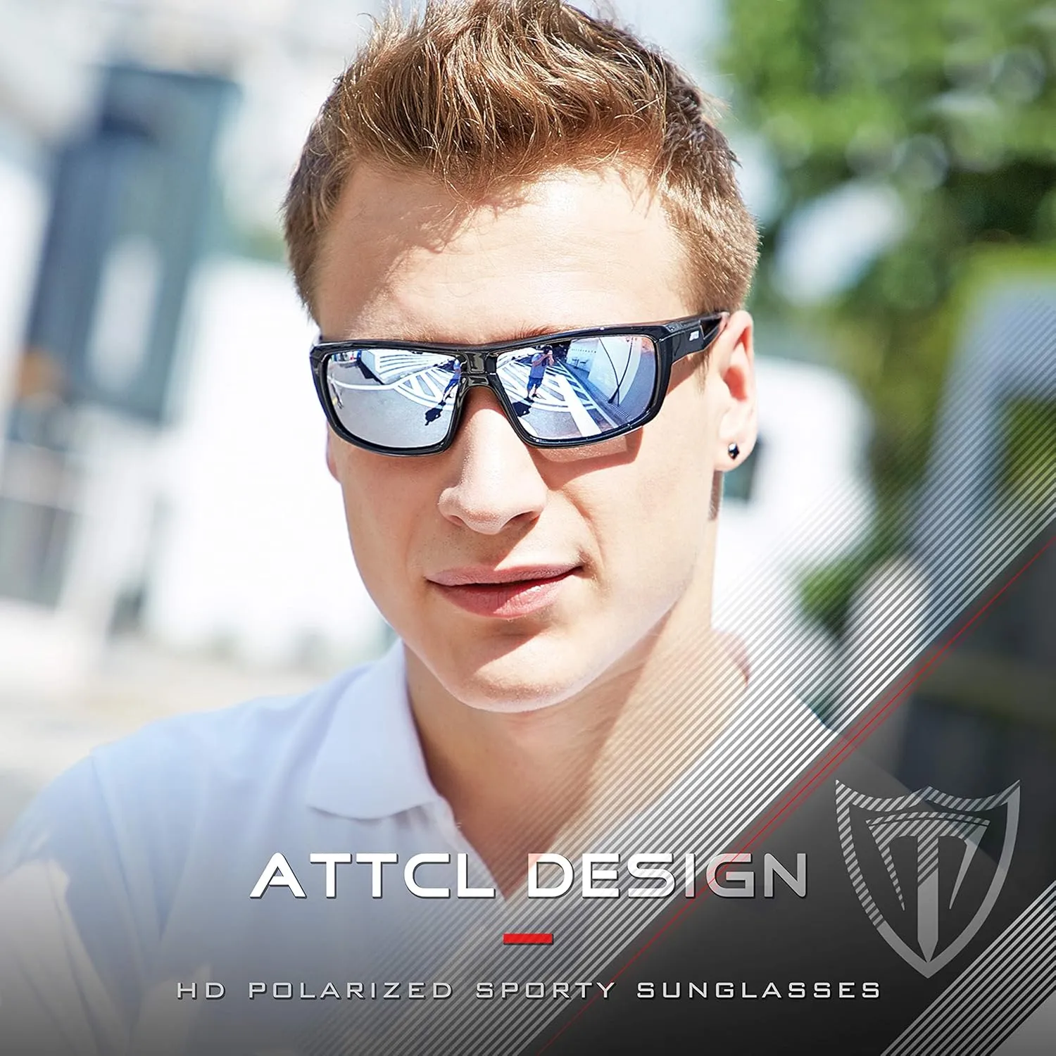 ATTCL Sports Polarized Sunglasses For Men Cycling Driving Fishing 100% UV Protection