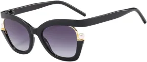 Black Cat Eye Sunglasses For Women Men Vintage Pearl Decoration Sun Glasses Retro Shades UV400 Eyeglasses