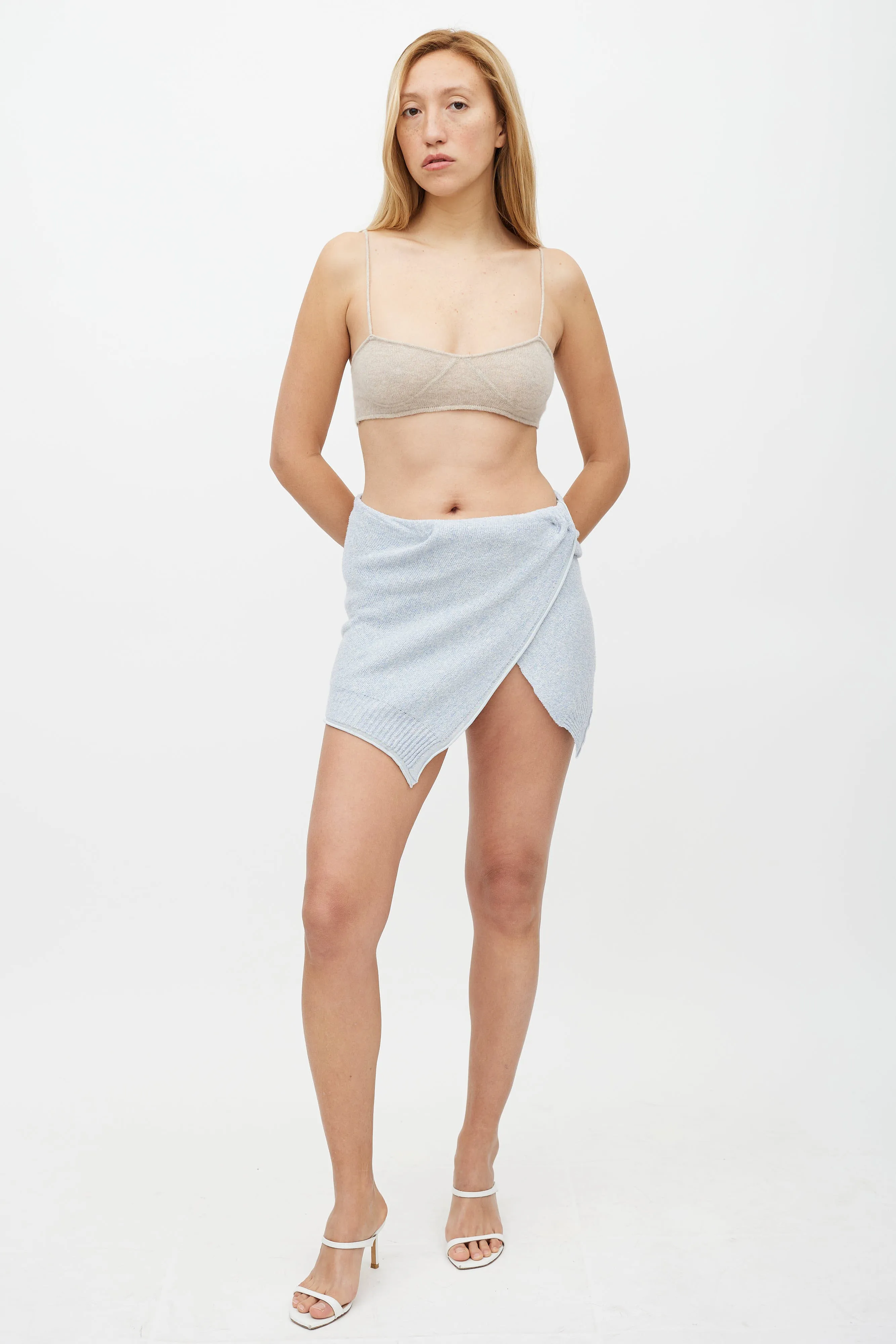 Blue La Jupe Bagnu Asymmetrical Skirt