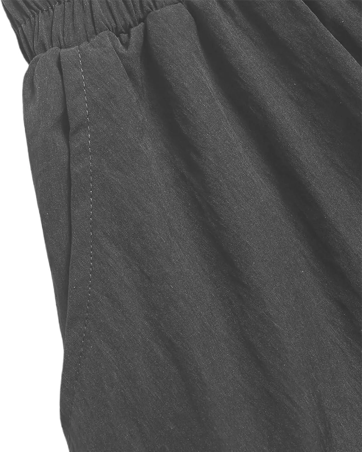 Bubble Skirts for Women Y2K Elastic Waist Pleated Flowy A-Line Puffy Hem Bubble Midi Long Skirt Dress with Pockets