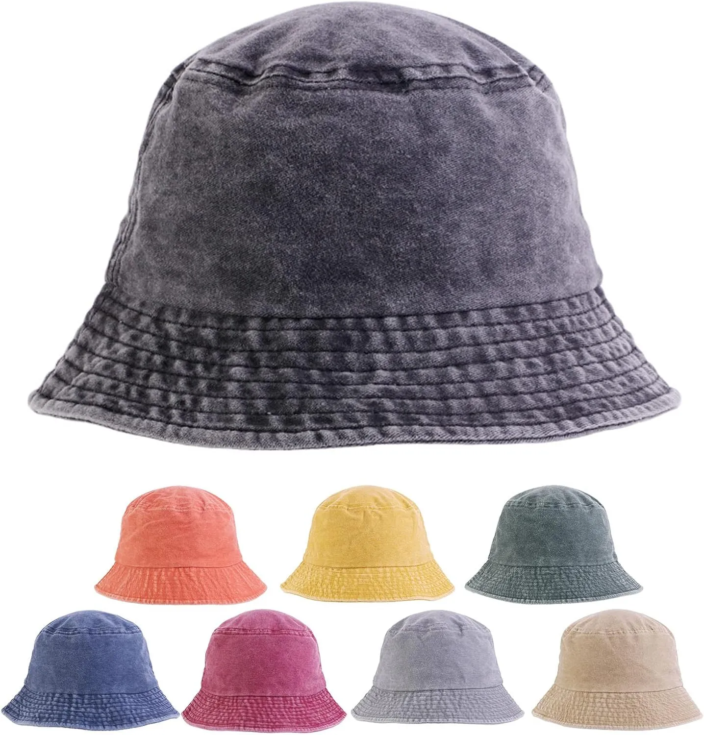 Bucket Hat Men Women,Sunshade Lightweight Wide brim Fishing Hat Fashion Vintage Beach Sun Hat for Outdoor Travel