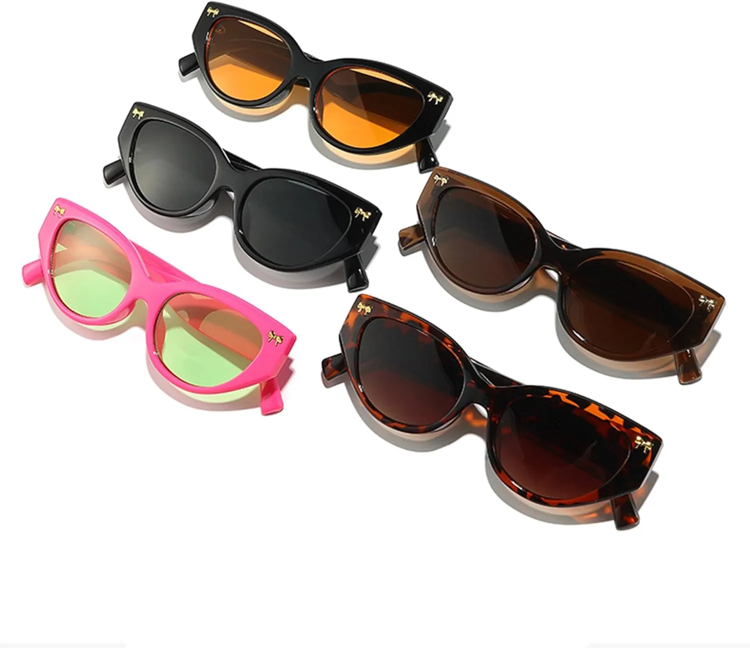 bullabulling Retro Cat Eye Sunglasses Women 90s Retro Aesthetic Trendy Cateye Designer Sunnies Vintage Black Shades