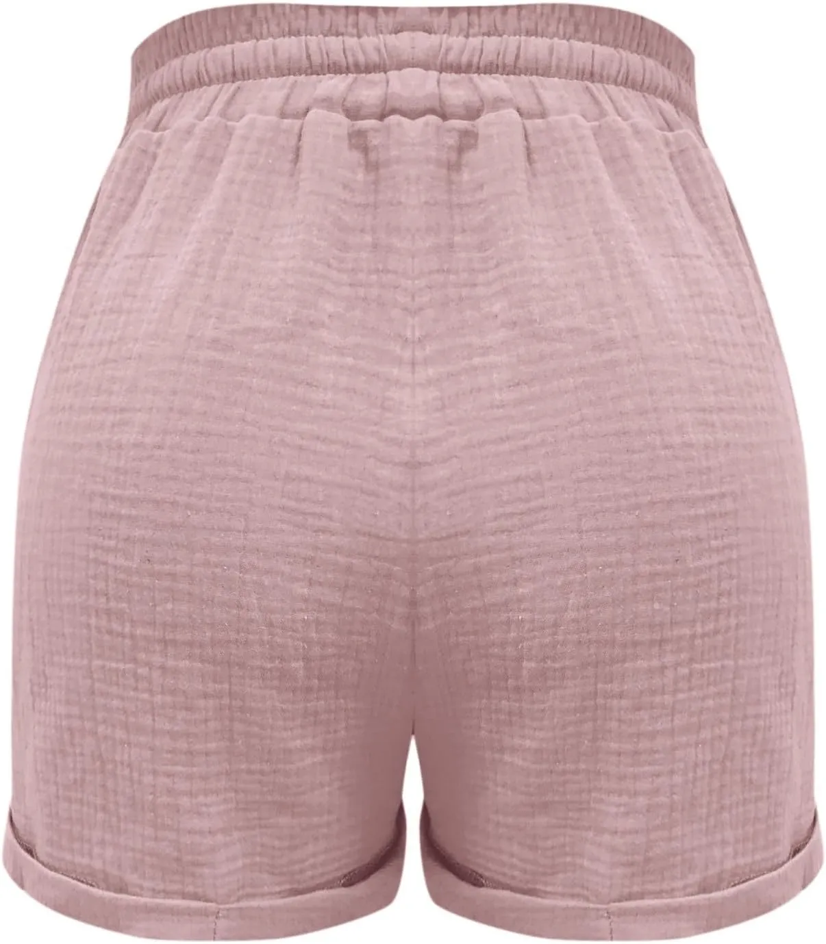 Casual Bermuda Shorts Drawstring Elastic High Waisted Going Out Shorts Comfy Plus Size Shorts with Pockets
