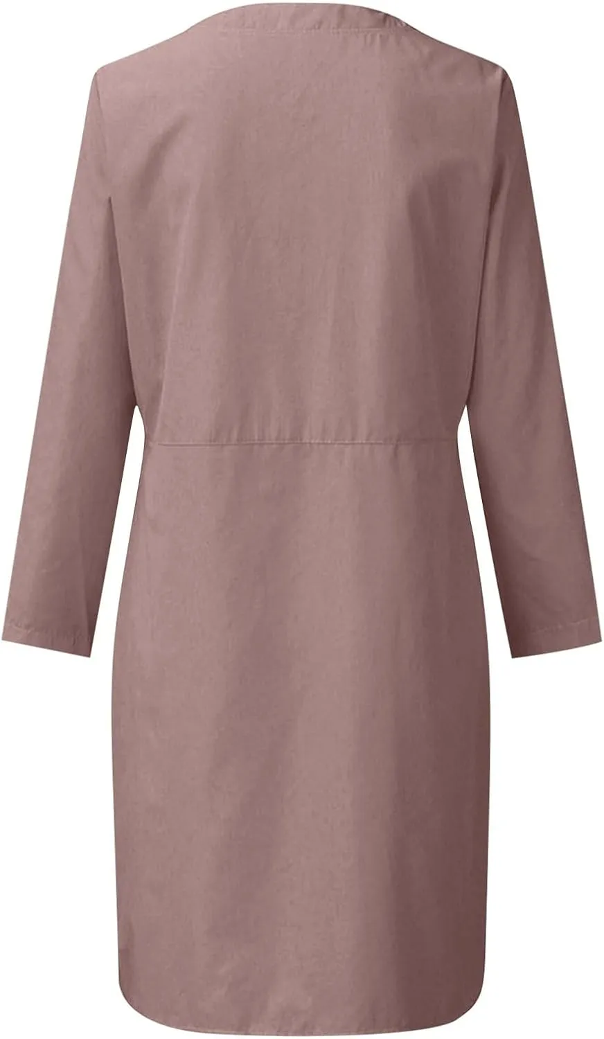 Casual Button Down Dress for Women with Pockets 3/4 Sleeve Shift Dress Shift Summer Casual Work