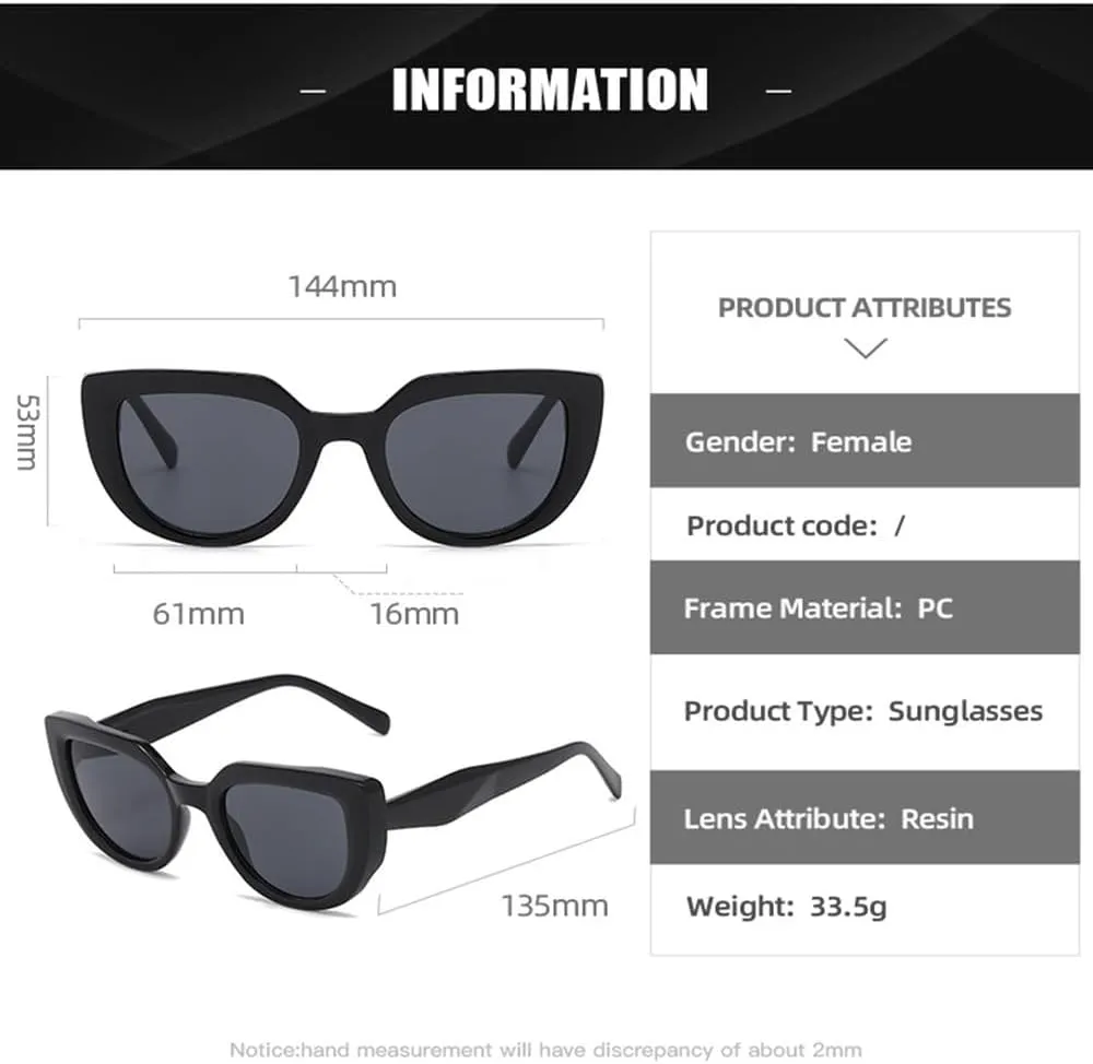 Cat Eye Sunglasses For Women Men Vintage Sun Glasses Trending Female Shades UV400