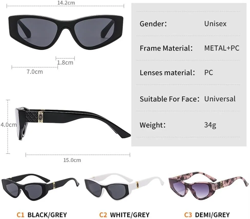 Cat Eye Sunglasses Women Vintage Female Shades Luxury Sun Glasses UV400 Eyewear