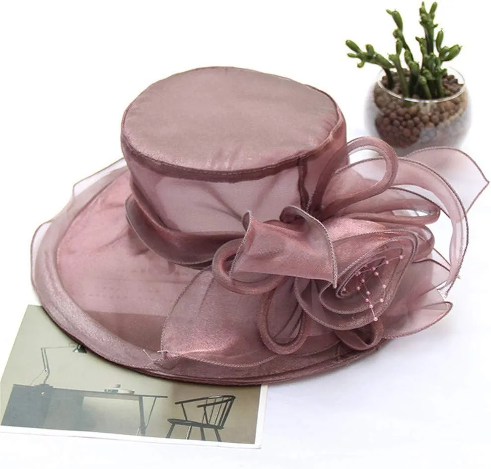 Church Hat for Women Kentuck𝚢-Derby Tea Party Wedding Dress Hats with Rhineston𝚎 2025 Derby Hat Sun Hat