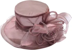 Church Hat for Women Kentuck𝚢-Derby Tea Party Wedding Dress Hats with Rhineston𝚎 2025 Derby Hat Sun Hat