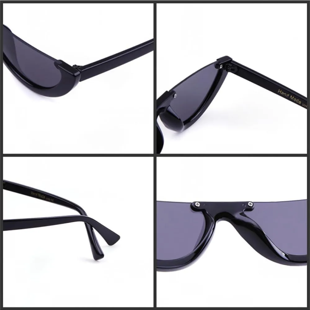 Cool Small Size Half Frame Cat Eye Sunglasses Women Fashion Sun glasses Vintage Shades UV400