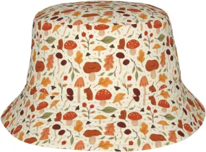Cute Mushroom Print Sun Hats Summer Casual Wide Brim Bucket Hat Beach Travel Caps