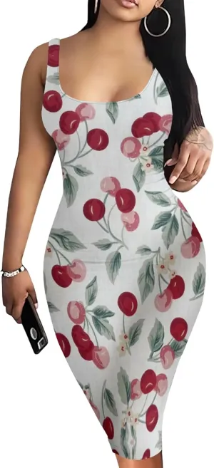 CYSEXY Bodycon Dresses for Women Sexy Tank Sleeveless Birthday Club Party Summer Wrap Basic Midi Dresses for Women