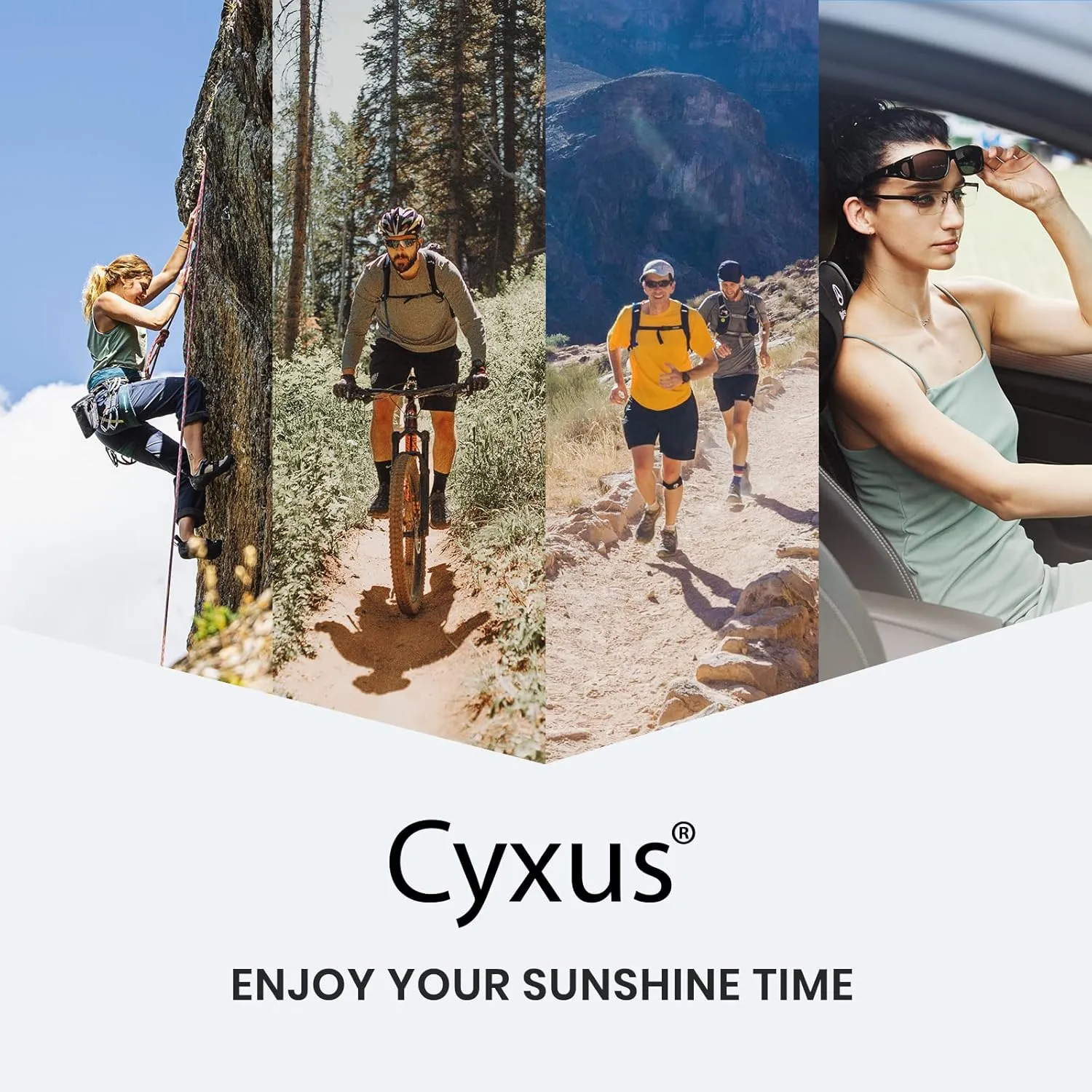 Cyxus Fit Over Sunglasses Polarized Sunglasses for Nearsighted People UV Protection Driving Sunglasses