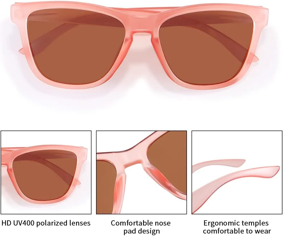 Dollger Polarized Sunglasses for Men Women Retro Classic UV400 Protection Sunglasses