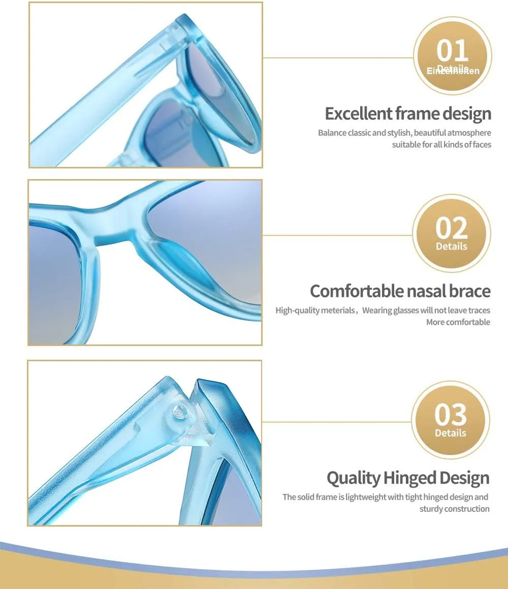 Dollger Polarized Sunglasses for Men Women Retro Classic UV400 Protection Sunglasses