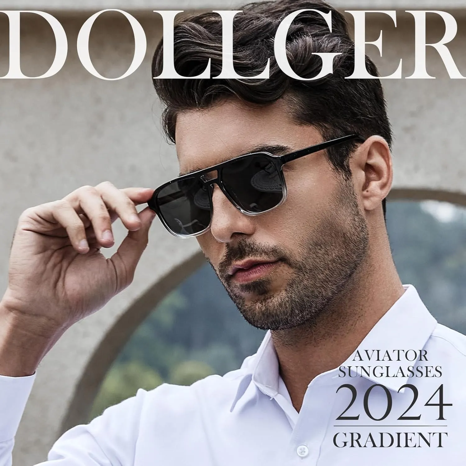 Dollger Retro Polarized Aviator Sunglasses for Men Women Vintage 70s Square Flat Pilot Shades Driving Fishing UV Protection