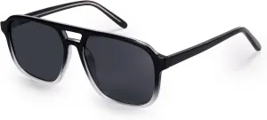 Dollger Retro Polarized Aviator Sunglasses for Men Women Vintage 70s Square Flat Pilot Shades Driving Fishing UV Protection