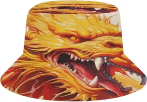Dragon Sun Hats Bucket Hat Wide Brim Fishing Hat Summer Hat for Fishing, Hiking, Camping