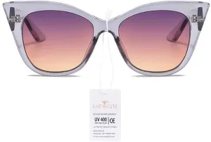 EASYHAUTE Cat Eye Sunglasses for Women Retro Cateye Frame - Vintage 90s UV400 Protection Sunnies, Chic Shades for Small Face