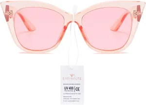 EASYHAUTE Cat Eye Sunglasses for Women Retro Cateye Frame - Vintage 90s UV400 Protection Sunnies, Chic Shades for Small Face