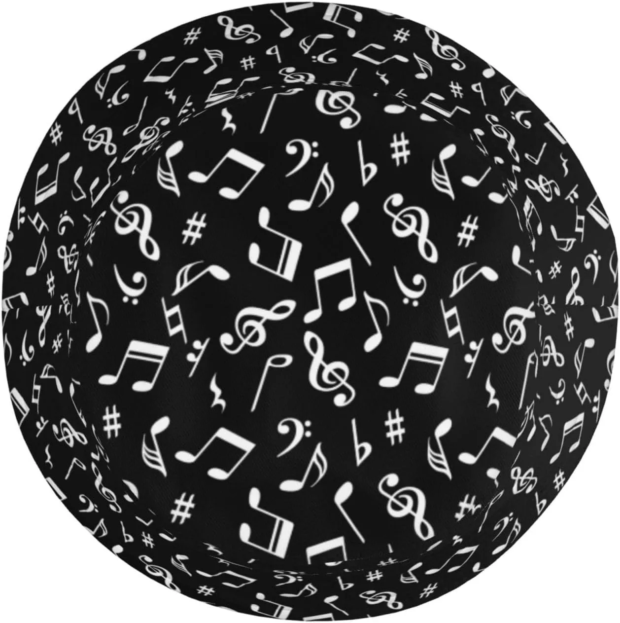 Fashion Funny Music Notes Sun Hats Reversible Print Bucket Hat for Women and Men Unisex