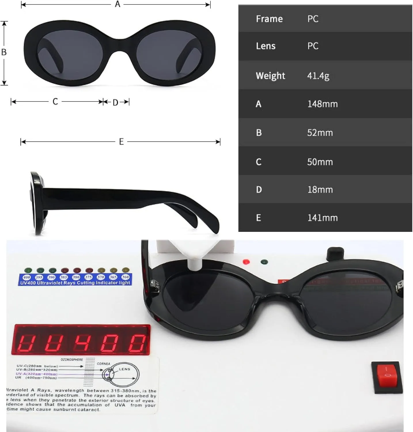 Fashion Oval Women Shades Uv400 Men Retro Round Leopard Sun Glasses