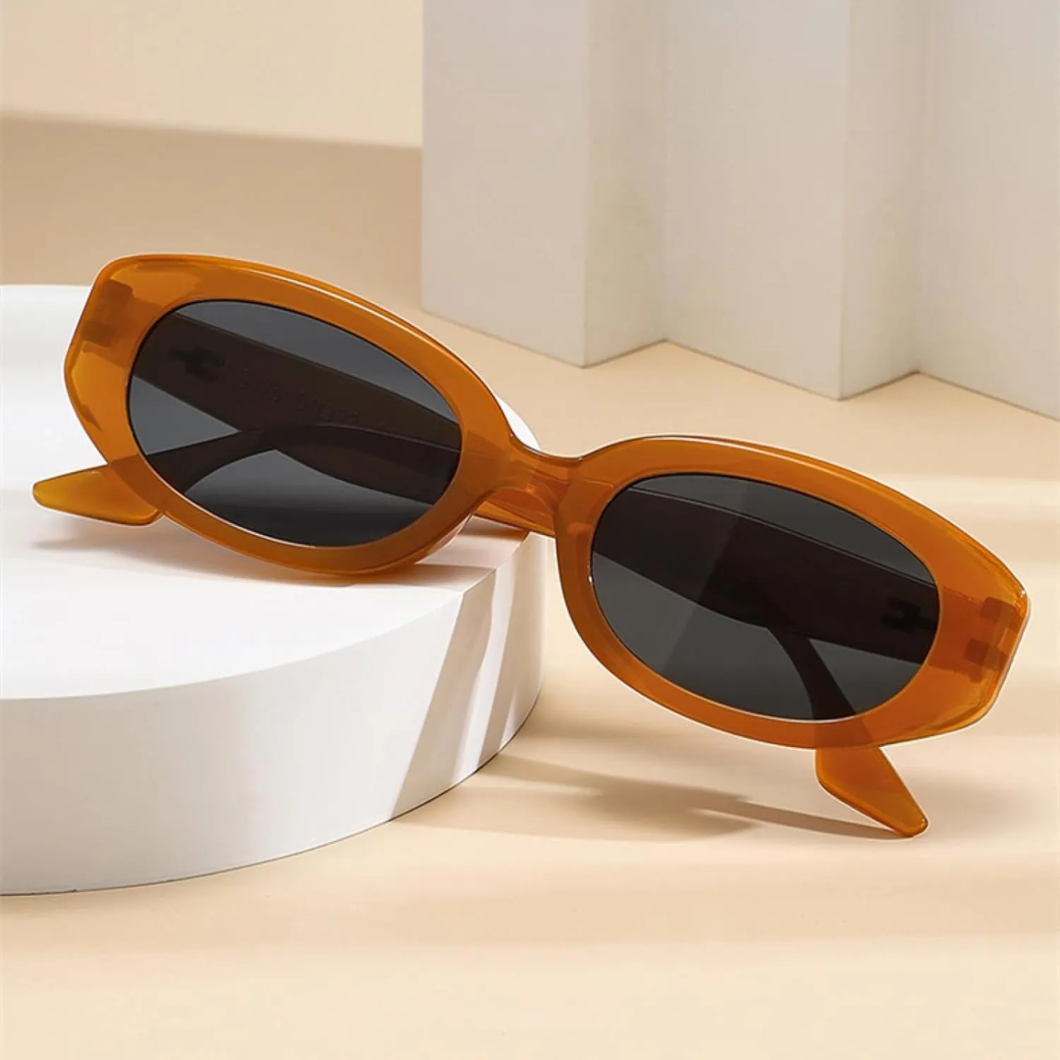 Fashion Sunglasses Oval Frame Sun Glasses Retro Small Frame Street Photo Uv400