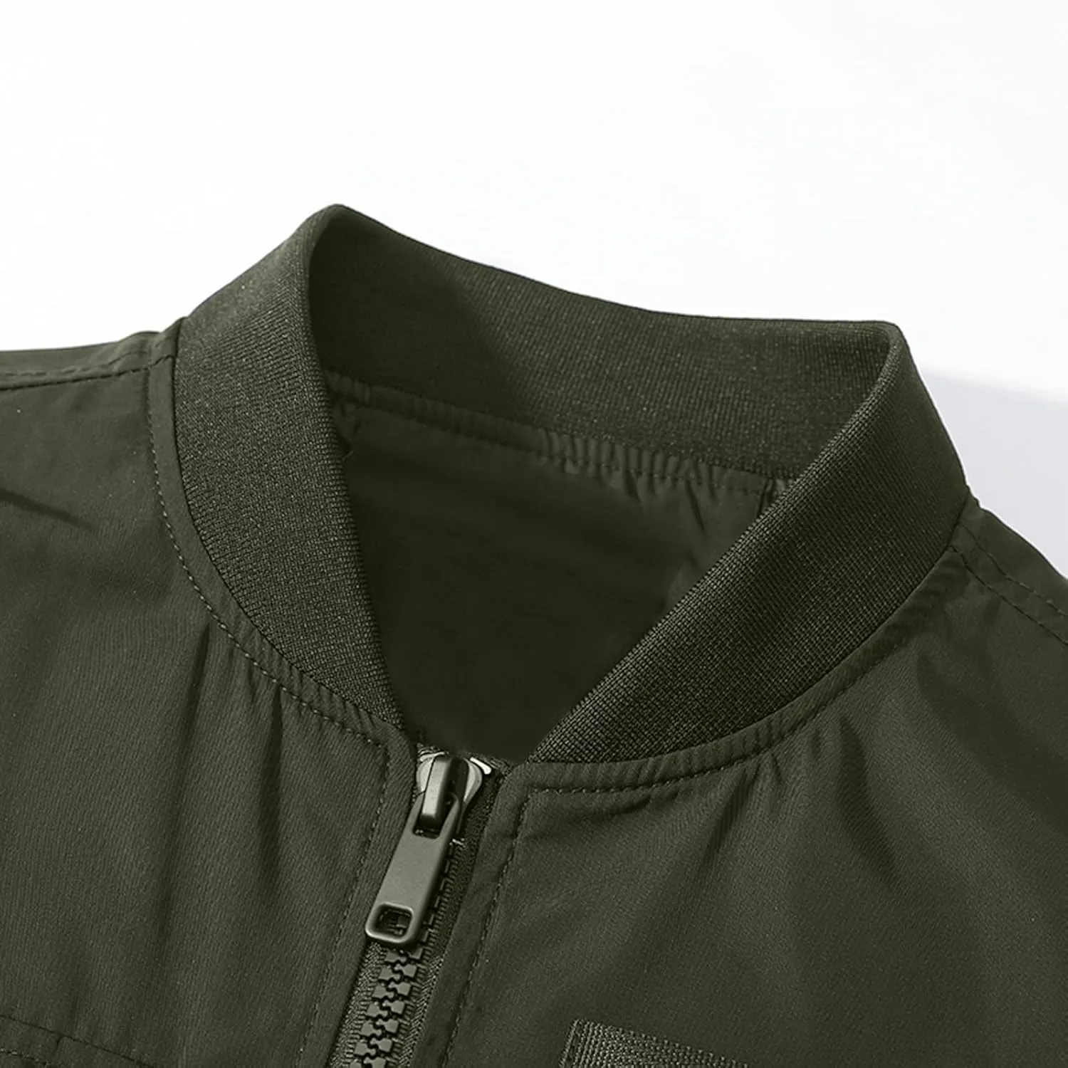 Finelylove Mens Military Tactical Jacket Lightweight Cargo Bomber Jacket Waterproof Spring Fall Windbreaker with Pockets