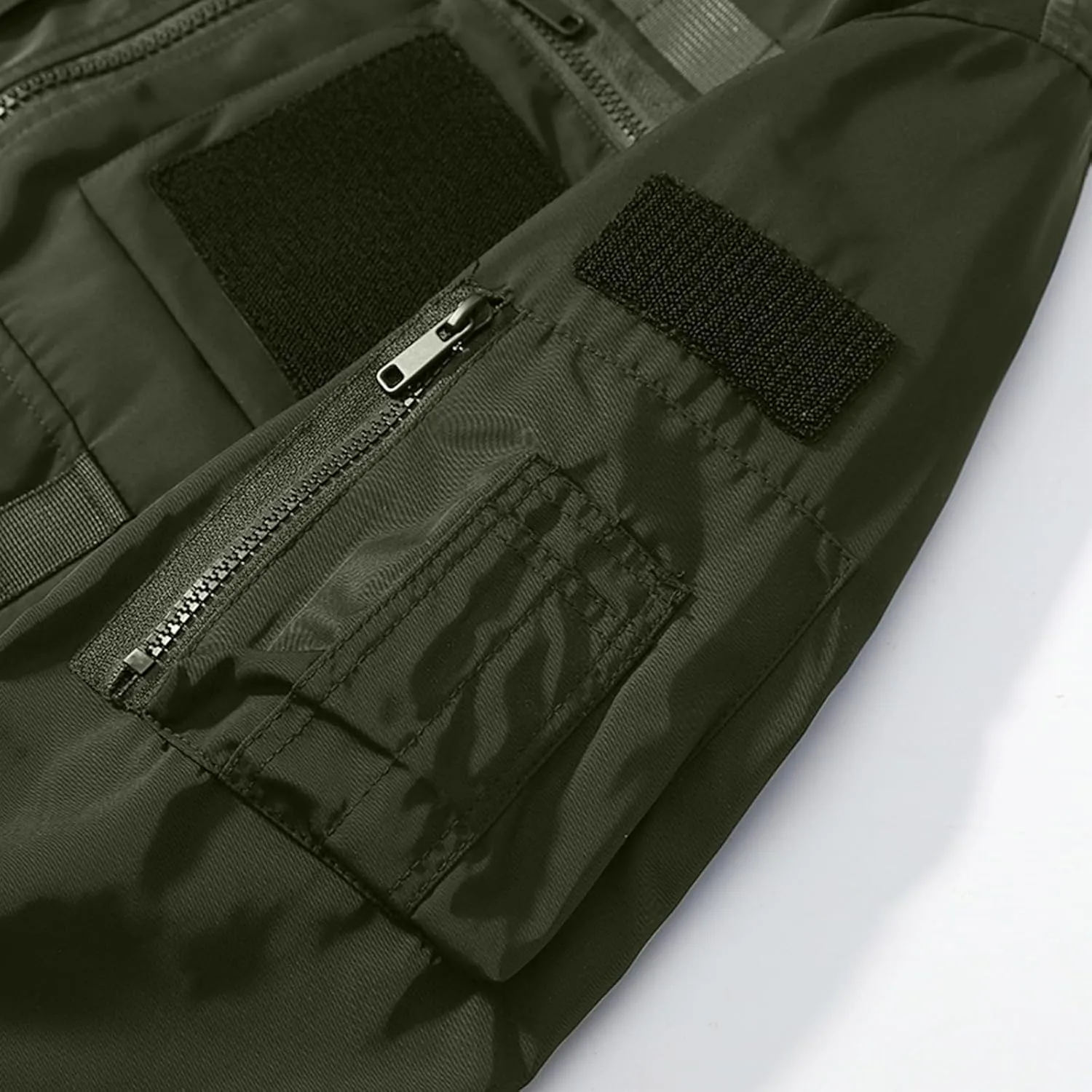 Finelylove Mens Military Tactical Jacket Lightweight Cargo Bomber Jacket Waterproof Spring Fall Windbreaker with Pockets