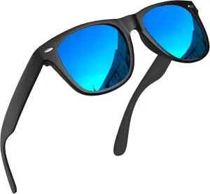 grinderPUNCH Polarized Super Dark Sunglasses for Men and Women Trendy Retro Sun Glasses for Driving UV Protection
