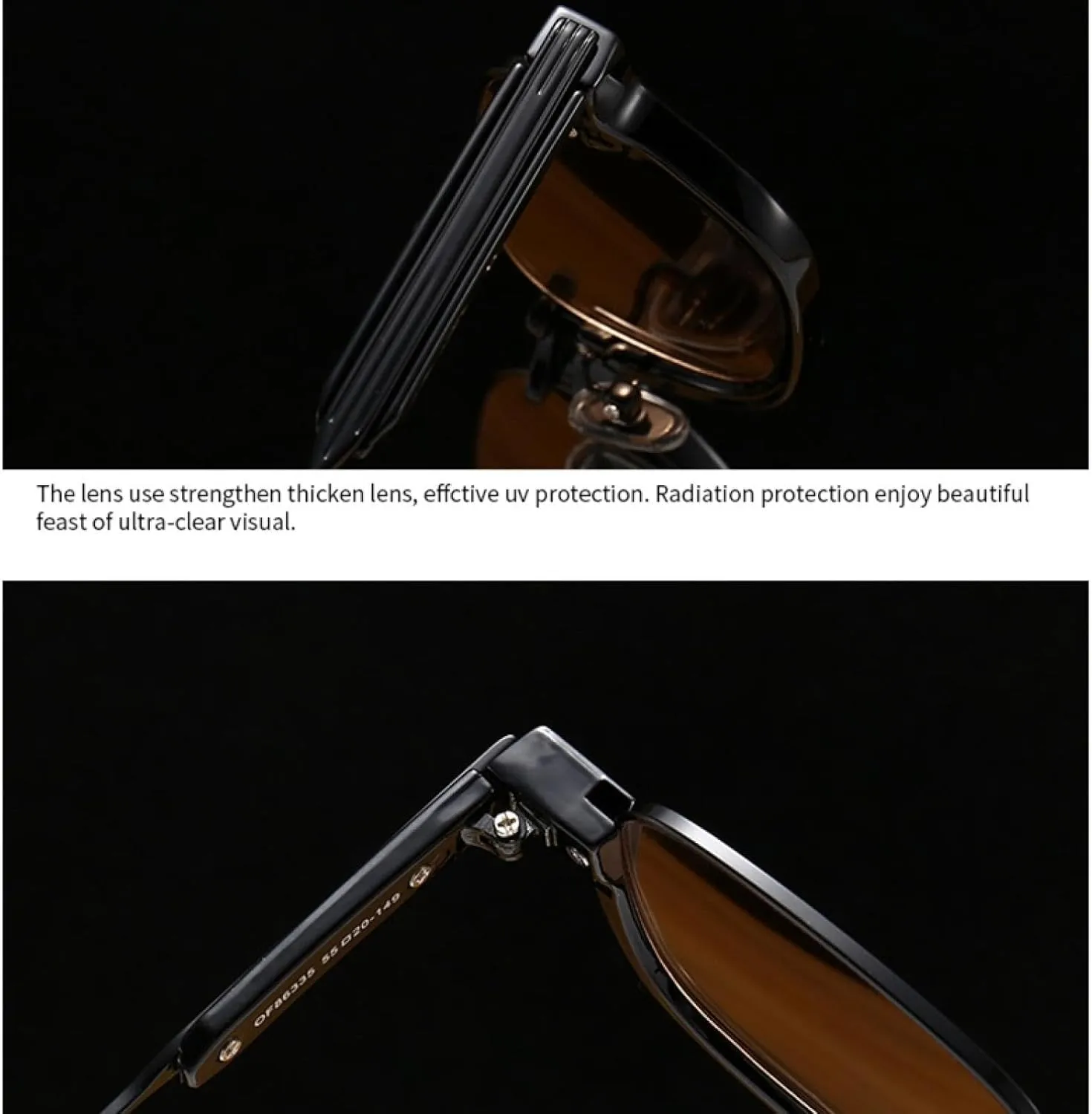 Half Frame Sunglasses for Men Women Fashion Retro Uv400 Vintage