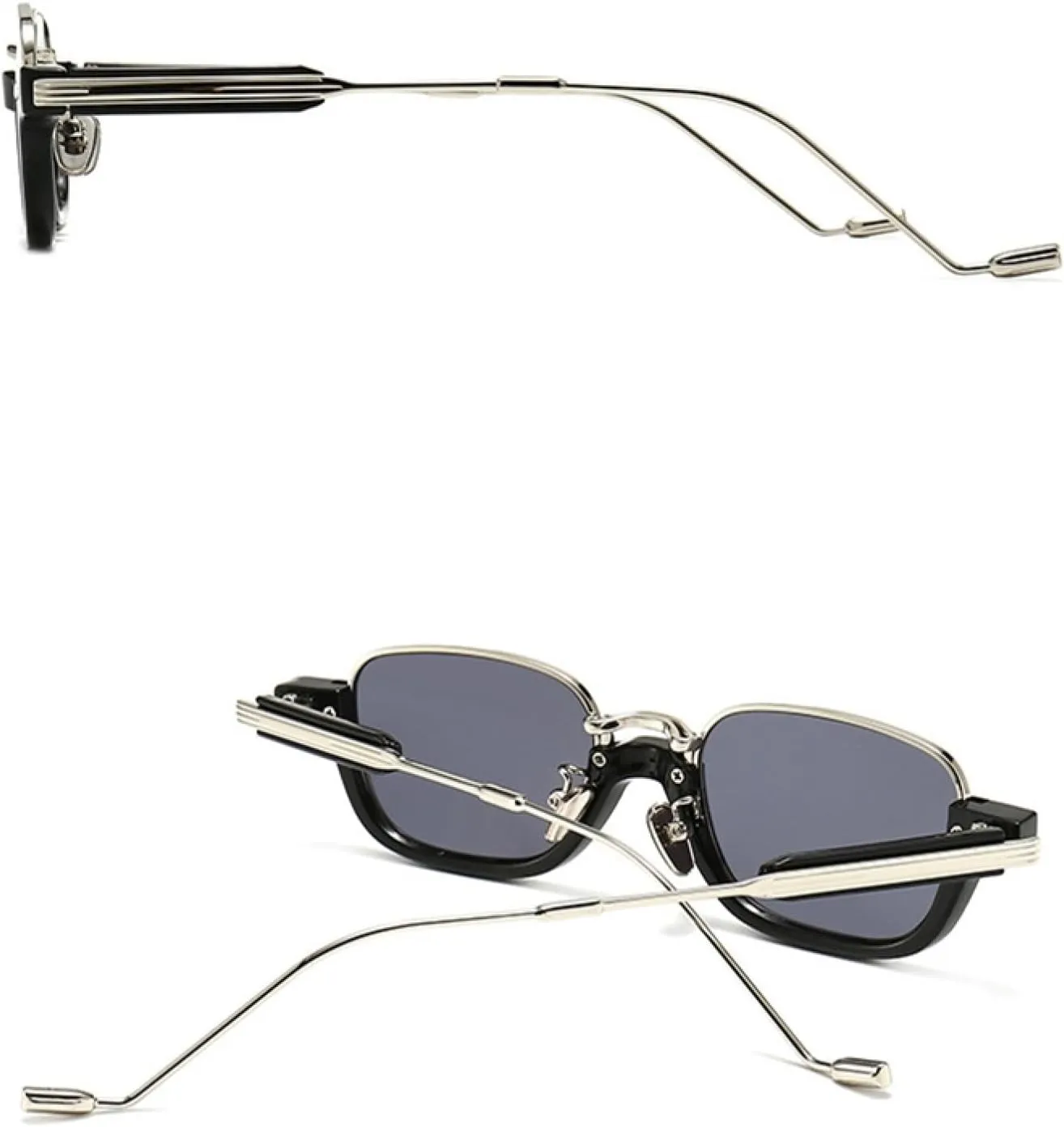 Half Frame Sunglasses for Men Women Fashion Retro Uv400 Vintage