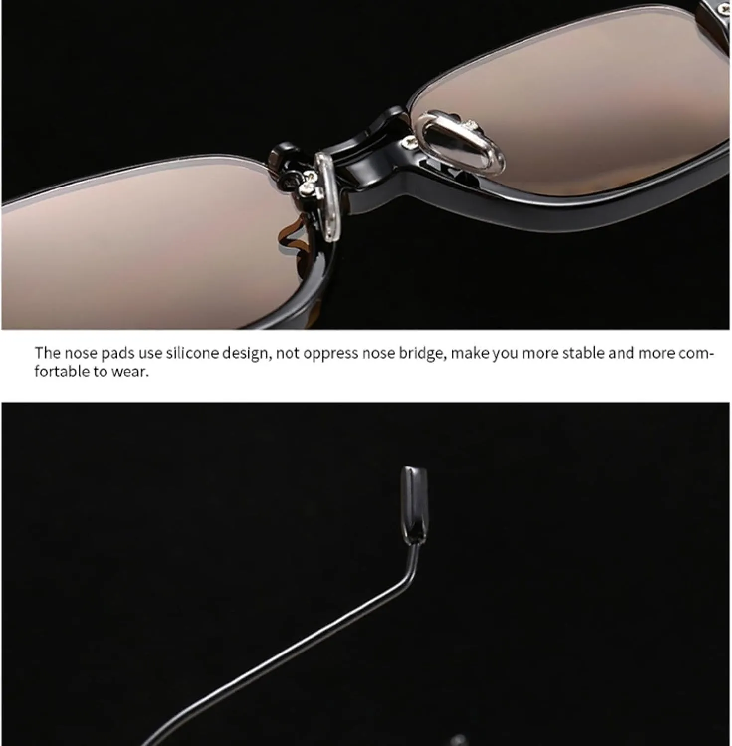 Half Frame Sunglasses for Men Women Fashion Retro Uv400 Vintage