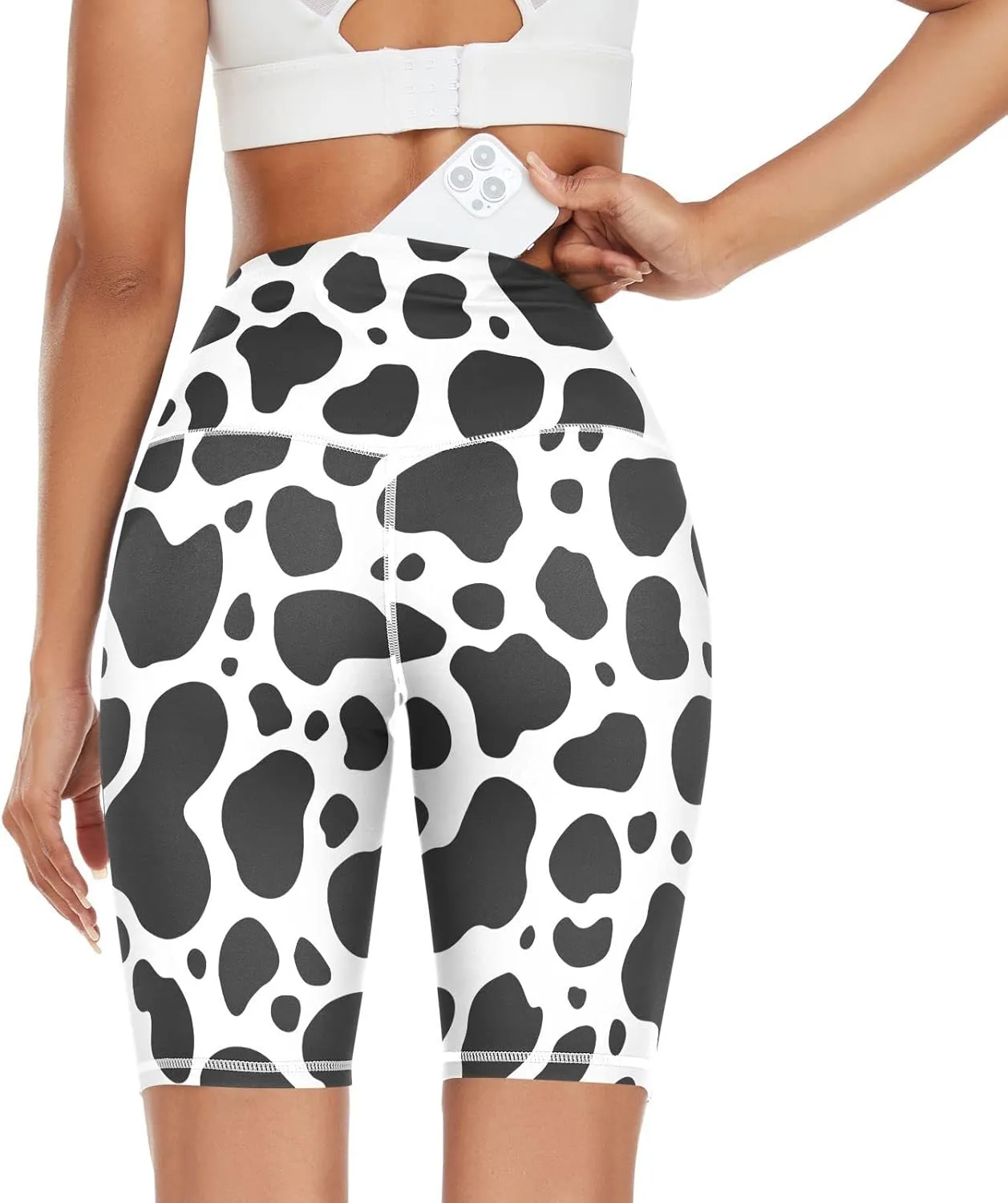 High Waist Yoga Shorts for Women Athletic Shorts Leggings with Hidden Pockets