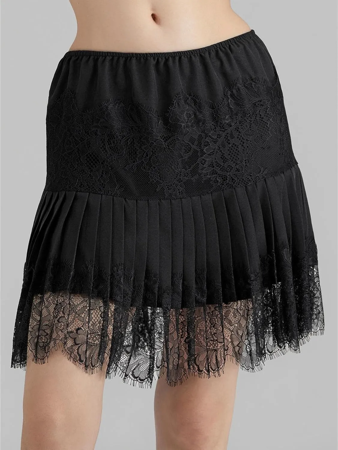 HOPYOP Lace Skirts for Women,Y2K Mini Skirts Ruffle Skirt Women's Pleated Skirts