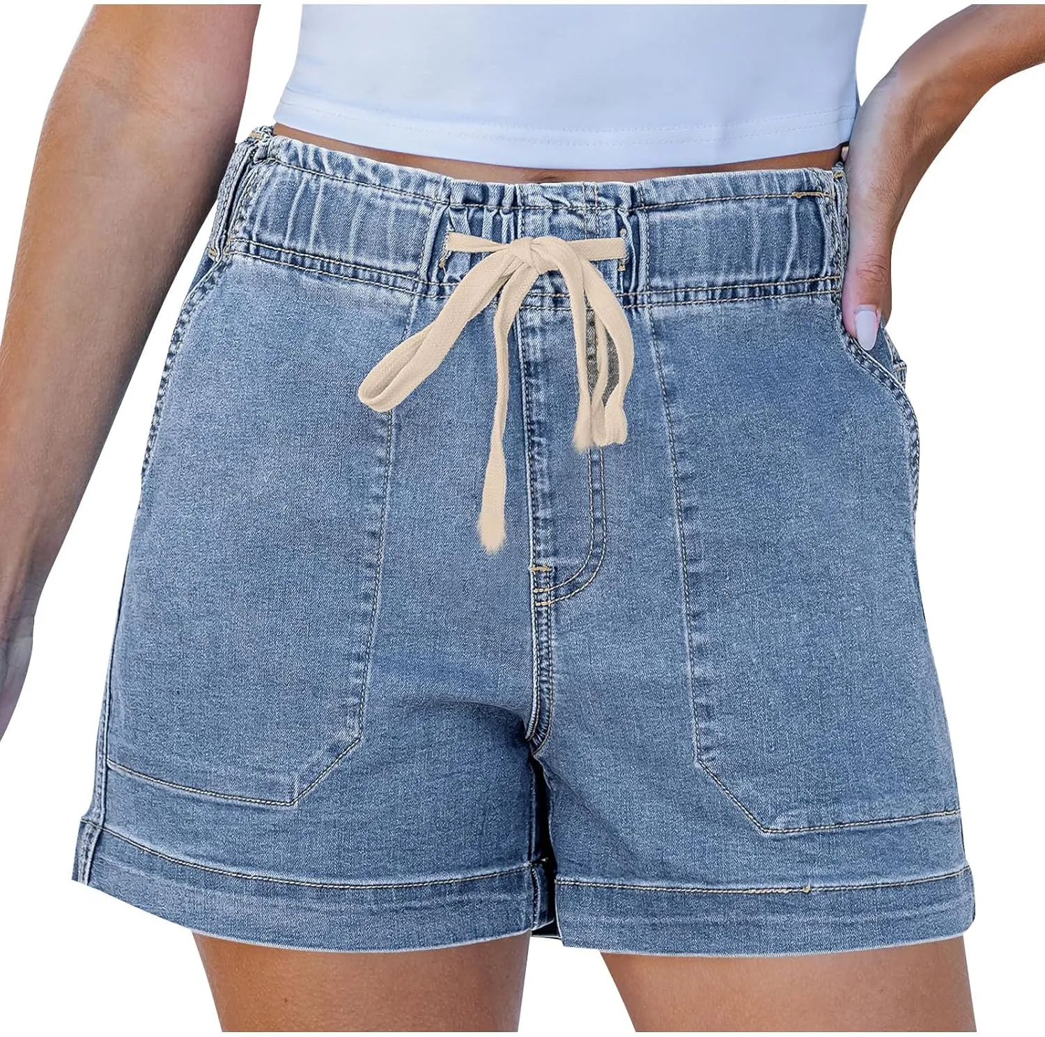 Hvyesh Jean Shorts Womens Jorts Summer Cute Denim Shorts for Women High Waisted