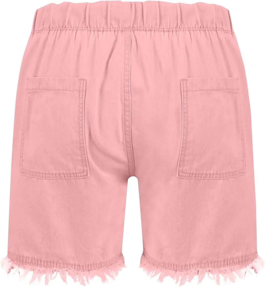 Jeans Shorts for Women Lightweight Drawstring High Waisted Denim Shorts Casual Summer Lounge Shorts with Pockets
