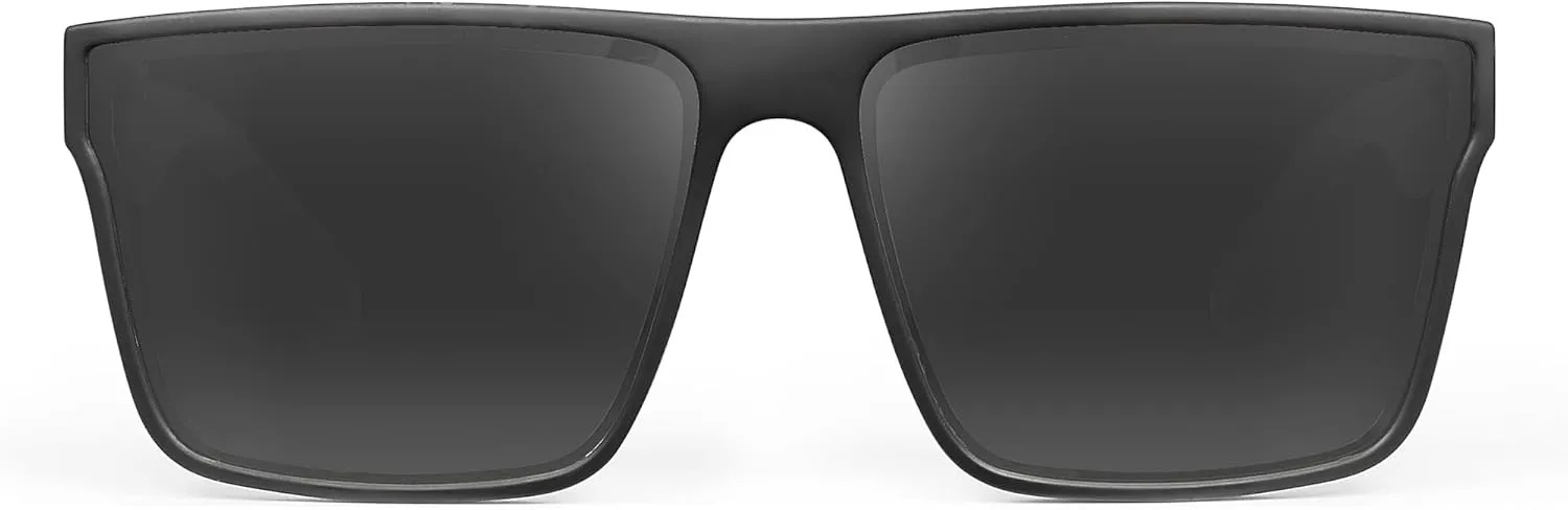 JIM HALO Retro Polarized Sunglasses Men Women Flat Top Square UV400 Glasses for Driving Fishing Hiking Golfing