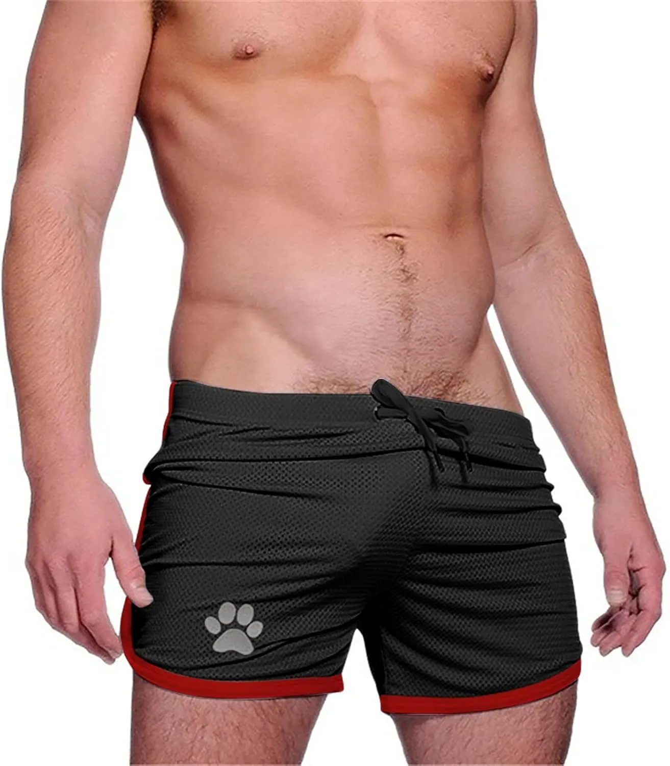 Lastesso Athletic Shorts for Men 5 Inch Inseam Lightweight Shorts Printing Drawstring Quick Dry Shorts Workout Running Jogger