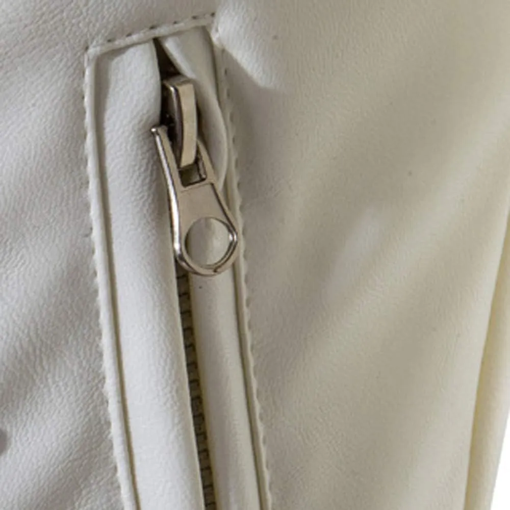 Leather Jackets for Men, Faux Bomber Jacket Men Cropped Motorcycle Lapel Asymmetric Zip-Up Slim Fit Biker Coat