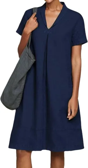 Linen Dresses for Women 2025 Casual Short Sleeve Tshirt Round Neck Dress Oversized Loose Elegant Slim Fit Mini Dress