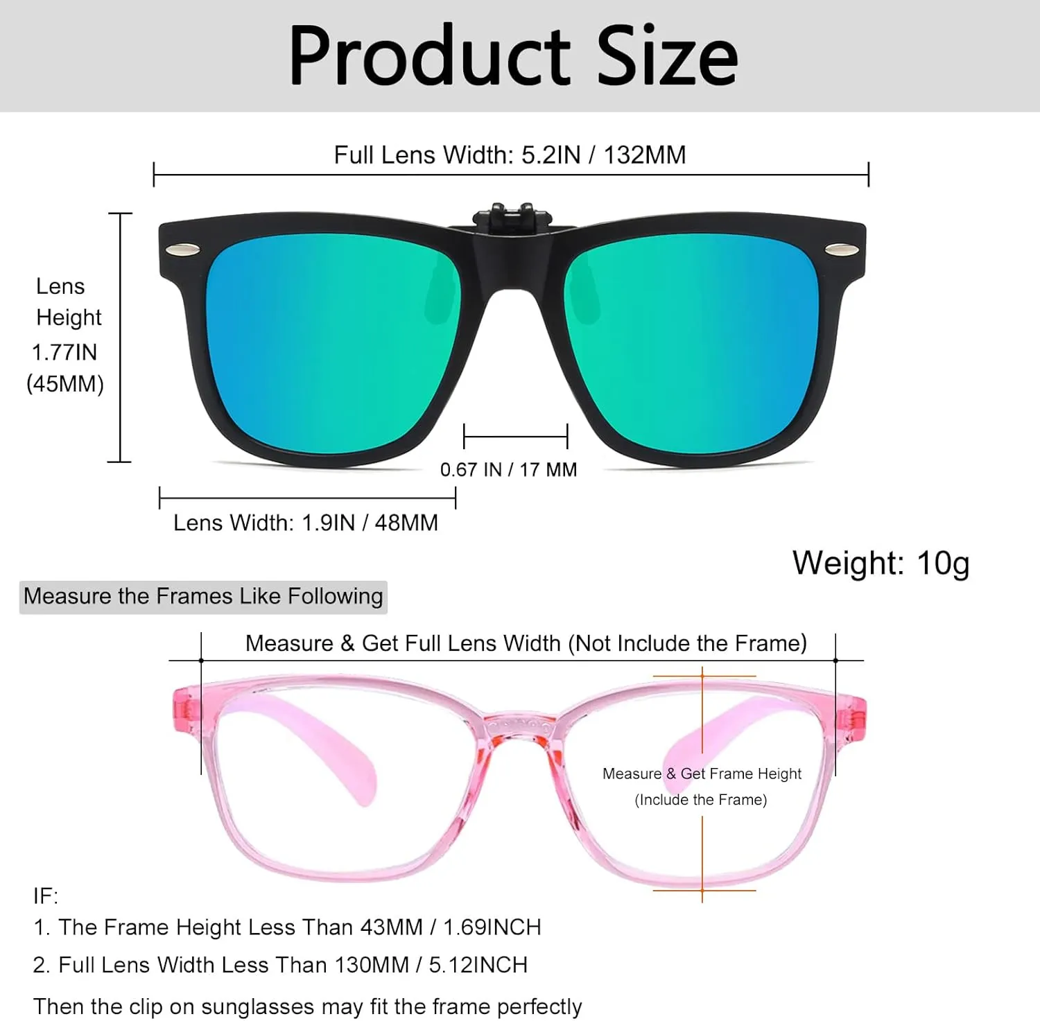 Long Keeper Kids Polarized Clip On Sunglasses Teen Boys Girls Square Flip Up Clip-on Sunglasses Over Glasses