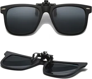 Long Keeper Kids Polarized Clip On Sunglasses Teen Boys Girls Square Flip Up Clip-on Sunglasses Over Glasses